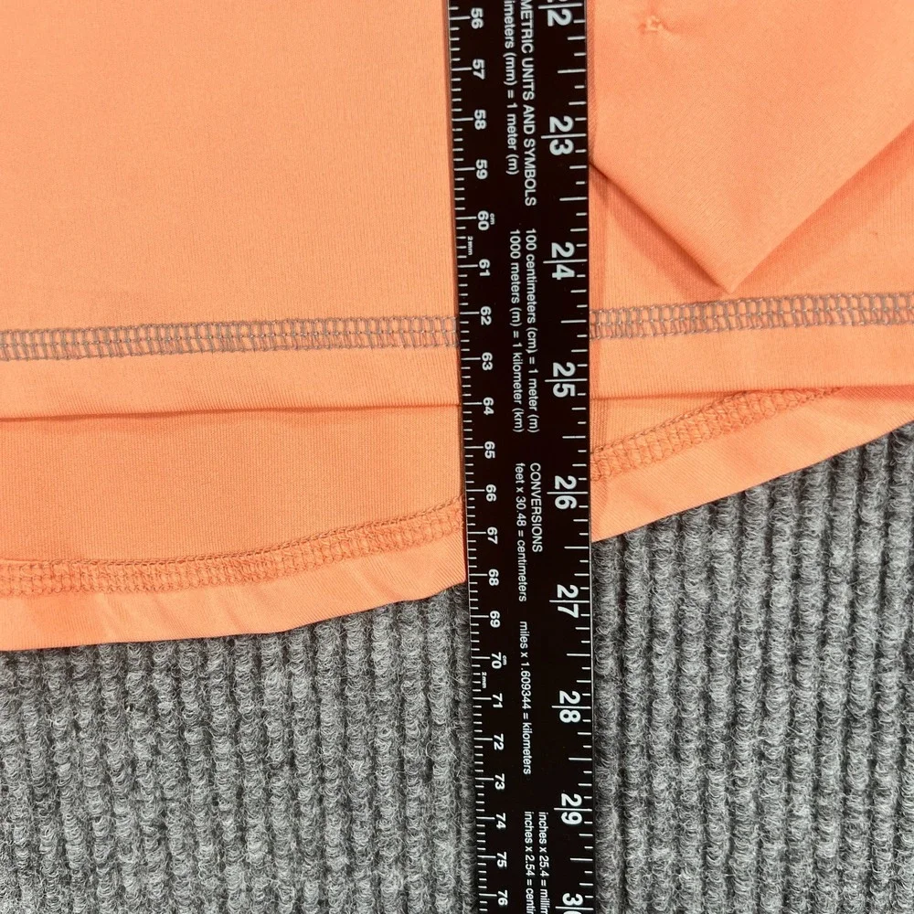 Harley Davidson Daytona Beach Pullover Shirt Womens Small Orange 1/4 Zip Biker
